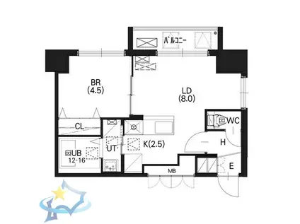 リシェス桑園(1LDK/6階)の間取り写真