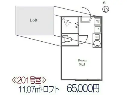 BELL-BEE IKEBUKURO(ワンルーム/2階)の間取り写真