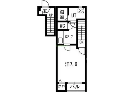 コハル・ファミリアII(1K/2階)の間取り写真