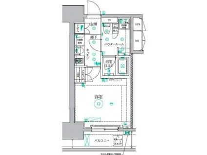 セジョリ早稲田鶴巻町(1K/3階)の間取り写真