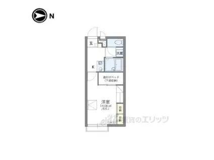 レオパレスプレミール(1K/1階)の間取り写真