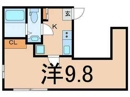 アクアブリーズ西横浜(1K/1階)の間取り写真