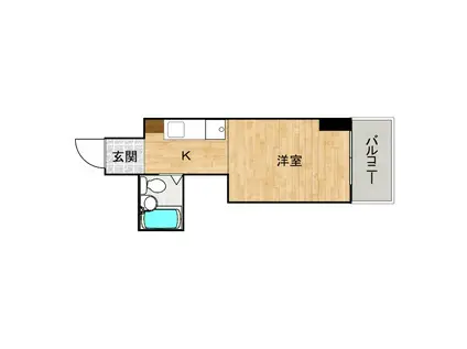 アルティメイトBUILDING光南 THE TOWER(ワンルーム/6階)の間取り写真