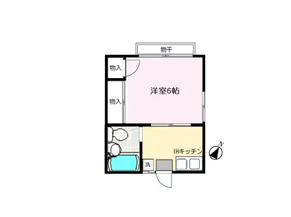 ハイムS(1K/1階)の間取り写真