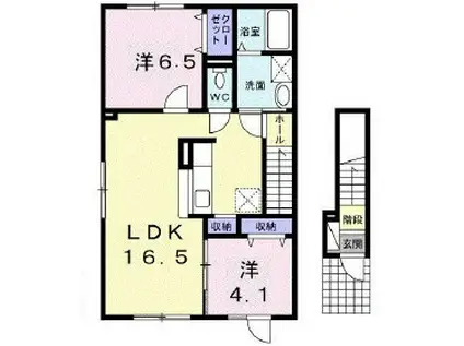 ル・メゾン(2LDK/2階)の間取り写真