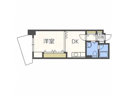 アピレ21(1DK/7階)の間取り写真