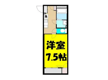 ファミーユ東大宮(1K/2階)の間取り写真