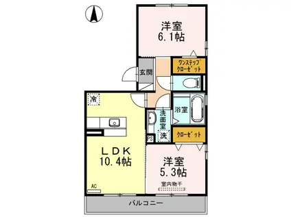 プルミエIII(2LDK/3階)の間取り写真