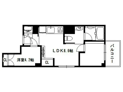 GRAND LATTICE SAYAMACHI(2LDK/1階)の間取り写真