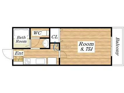 バモス リンピエサ(1K/2階)の間取り写真