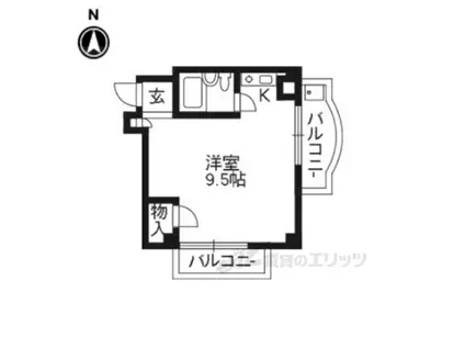 ブロンズ31(ワンルーム/4階)の間取り写真