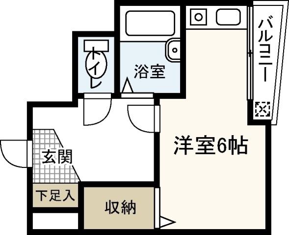 中央二反田ビル(ワンルーム/3階)の間取り写真