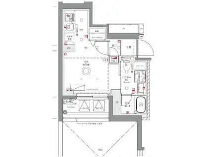 AZEST阪東橋II(ワンルーム/8階)の間取り写真