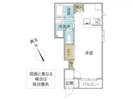 レーガベーネ市毛 I(ワンルーム/1階)の間取り写真