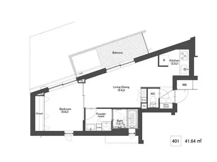 MT-O NAKANOSHIMBASHI(1LDK/4階)の間取り写真