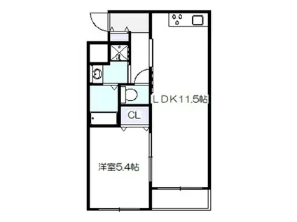 橋野マンションII(1LDK/3階)の間取り写真