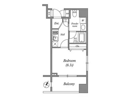 アーデン町田(1K/7階)の間取り写真