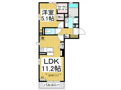 ルミエール(1LDK/3階)の間取り写真