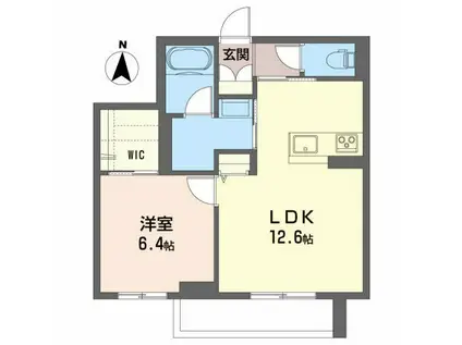 プレミアム虎丸(1LDK/1階)の間取り写真