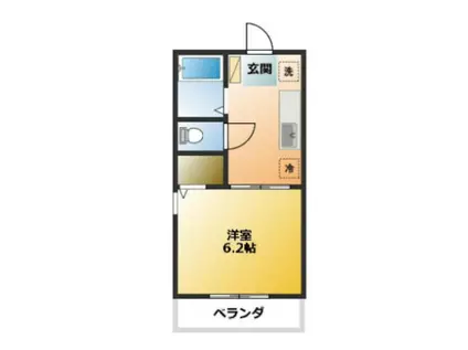 セントラルヒルズA(1K/1階)の間取り写真