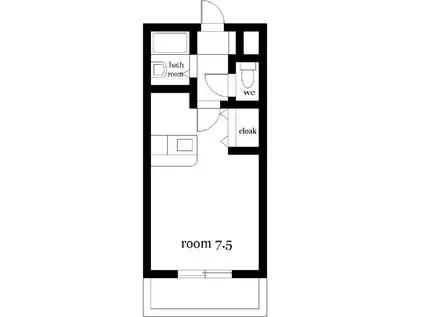 グリーンエミネンスII(ワンルーム/3階)の間取り写真