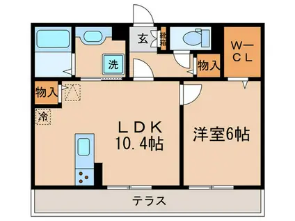 BLEZIO7(1LDK/2階)の間取り写真
