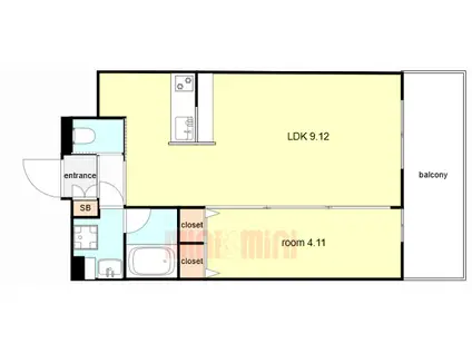 プレジオ御幣島(1LDK/6階)の間取り写真