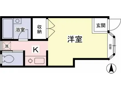 アーバンハウス(ワンルーム/1階)の間取り写真