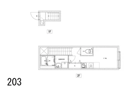 ソルナクレイシア桜新町II(ワンルーム/2階)の間取り写真