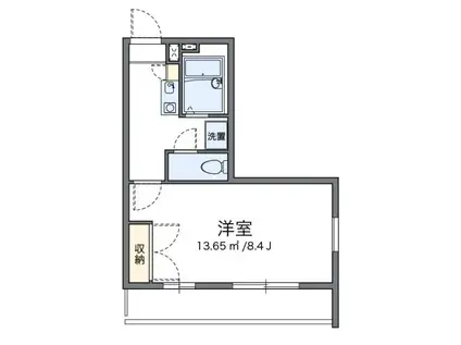 レオパレス天神(1K/2階)の間取り写真