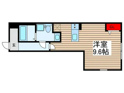 アーバンステージ門前仲町III(ワンルーム/3階)の間取り写真