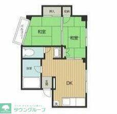 第二マルシンコーポ(2DK/5階)の間取り写真
