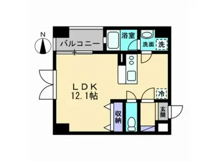 HIGHS TOP表町(ワンルーム/6階)の間取り写真