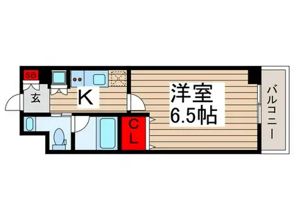 プレール・ドゥーク東京イースト IV RIVER SIDE(1K/5階)の間取り写真