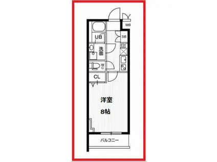 エーアール向島(1K/7階)の間取り写真