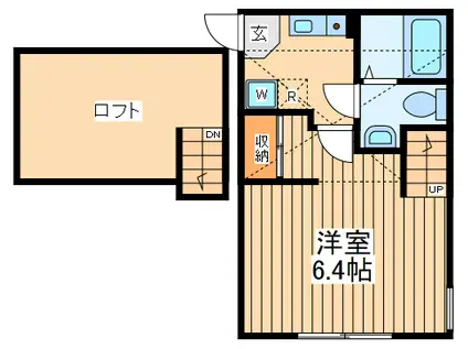 フィネストサクラガオカ(1K/1階)の間取り写真