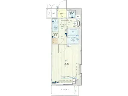 ルーブル蒲田参番館(1K/5階)の間取り写真