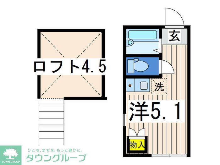 カーサビスタ横浜六浦(ワンルーム/1階)の間取り写真