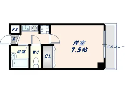 リノン小路東(1K/4階)の間取り写真