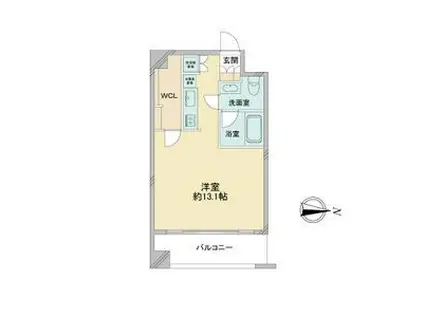 エルブ浄心(ワンルーム/6階)の間取り写真