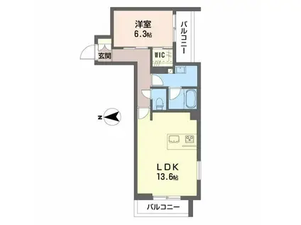 THE IZUMI(1LDK/3階)の間取り写真