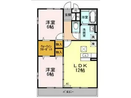 コンフォール瑞江 VII(2LDK/1階)の間取り写真