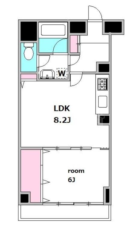 須賀マンション(1LDK/5階)の間取り写真