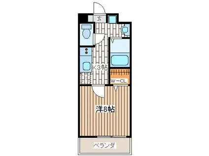 ノース ストリート湘南 C-X(1K/7階)の間取り写真
