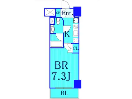パティーナ川崎南デュオ(1K/11階)の間取り写真