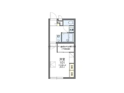 ユーレジデンス名駅南(1K/5階)の間取り写真