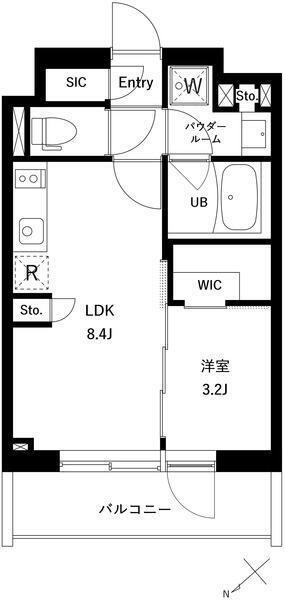 JMFレジデンス新板橋(1LDK/1階)の間取り写真