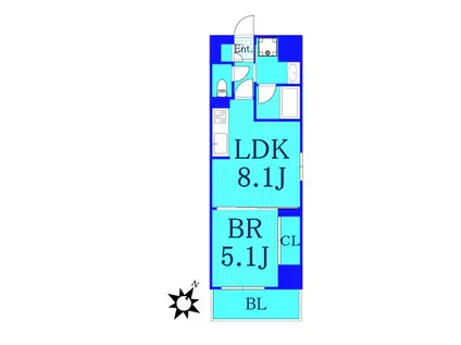 R169小宮東(1LDK/1階)の間取り写真