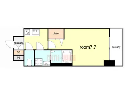 MJC大阪ファインゲート(1K/2階)の間取り写真