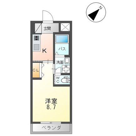 コンフォール二軒茶屋(1K/3階)の間取り写真